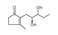 2-((2S,3R)-2,3-dihydroxypentyl)-3-methylcyclopent-2-enone结构式