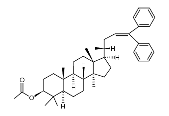 3β-acetoxy-24,24-diphenyl-5α-lanost-23-ene结构式