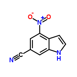 1H-Indole-6-carbonitrile, 4-nitro- structure