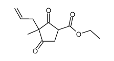 ethyl 3-allyl-3-methyl-2,4-dioxocyclopentane-1-carboxylate结构式