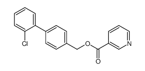 3-Pyridinecarboxylic acid, (2'-chloro(1,1'-biphenyl)-4-yl)methyl ester结构式