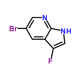 5-溴-3-氟-1H-吡咯并[2,3-B]吡啶结构式