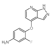 4-((1H-吡唑并[3,4-b]吡啶-4-基)氧基)-3-氟苯胺结构式