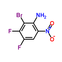 2-溴-3,4-二氟-6-硝基苯胺结构式