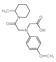 {(4-Methoxyphenyl)[2-(2-methylpiperidin-1-yl)-2-oxoethyl]amino}acetic acid结构式