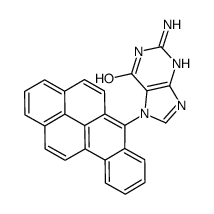 2-amino-7-benzo[b]pyren-6-yl-3H-purin-6-one结构式
