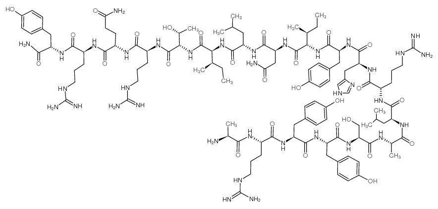 ALA-ARG-TYR-TYR-SER-ALA-LEU-ARG-HIS-TYR-ILE-ASN-LEU-ILE-THR-ARG-GLN-ARG-TYR-NH2图片