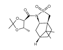 N-[(4R,5S)-2,2,5-trimethyl-1,3-dioxolane-4-carbonyl]bornane-10,2-sultam结构式