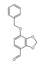 4-formyl-7-(phenylmethoxy)-1,3-benzodioxole结构式