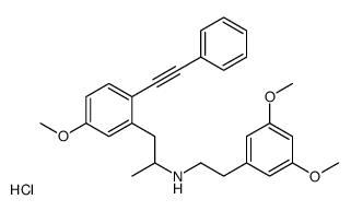 N-[2-(3,5-dimethoxyphenyl)ethyl]-1-[5-methoxy-2-(2-phenylethynyl)phenyl]propan-2-amine,hydrochloride结构式