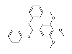 5-(Bis(phenylthio)methyl)-1,2,3-trimethoxybenzene结构式