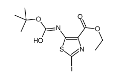 ethyl 2-iodo-5-[(2-methylpropan-2-yl)oxycarbonylamino]-1,3-thiazole-4-carboxylate Structure