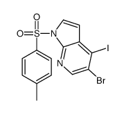 5-Bromo-4-iodo-1-[(4-methylphenyl)sulfonyl]-1H-pyrrolo[2,3-b]pyri dine结构式