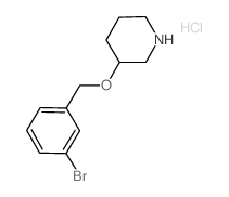 3-[(3-Bromobenzyl)oxy]piperidine hydrochloride结构式