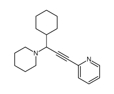 2-(3-cyclohexyl-3-piperidin-1-ylprop-1-ynyl)pyridine结构式