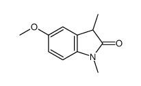 5-Methoxy-1,3-dimethyl-1,3-dihydro-2H-indol-2-one结构式