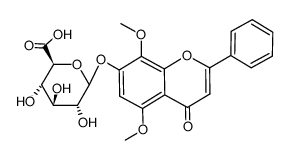 7-hydroxy-5,8-dimethoxyflavone 7-O-β-D-glucuronopyranoside结构式