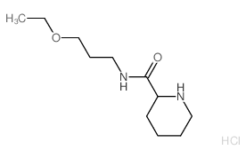 N-(3-Ethoxypropyl)-2-piperidinecarboxamide hydrochloride Structure