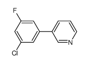 3-(3-chloro-5-fluorophenyl)pyridine结构式
