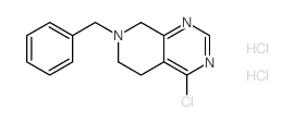 7-Benzyl-4-chloro-5,6,7,8-tetrahydropyrido[3,4-d]pyrimidine dihydrochloride结构式