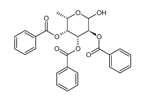 (3S,4R,5R,6S)-2-hydroxy-6-methyltetrahydro-2H-pyran-3,4,5-triyl tribenzoate结构式