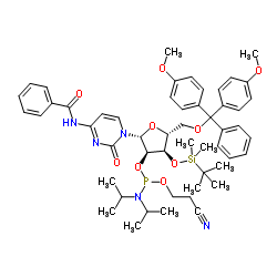 3'-O-TBDMS-5'-O-DMT-N4-Bz-rC CED phosphoramidite structure