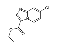 7-氯-2-甲基咪唑并[1,2-a]吡啶-3-羧酸乙酯结构式