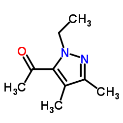1-ethyl-3,4-dimethyl-5-ACETYL-1H-pyrazole结构式