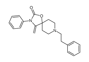 4-methylidene-3-phenyl-8-(2-phenylethyl)-1-oxa-3,8-diazaspiro[4.5]decan-2-one结构式