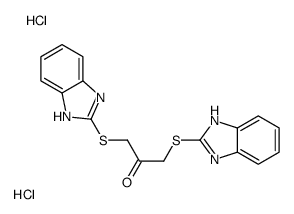 1,3-bis(1H-benzimidazol-2-ylsulfanyl)propan-2-one,dihydrochloride结构式