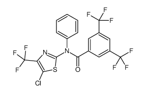N-[5-chloro-4-(trifluoromethyl)-1,3-thiazol-2-yl]-N-phenyl-3,5-bis(trifluoromethyl)benzamide Structure