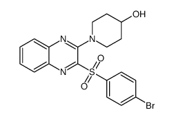 1-[3-[(4-Bromophenyl)sulfonyl]-2-quinoxalinyl]-4-piperidinol structure