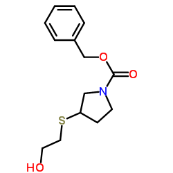 Benzyl 3-[(2-hydroxyethyl)sulfanyl]-1-pyrrolidinecarboxylate Structure