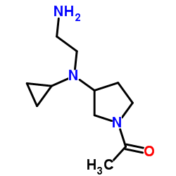 1-{3-[(2-Aminoethyl)(cyclopropyl)amino]-1-pyrrolidinyl}ethanone Structure