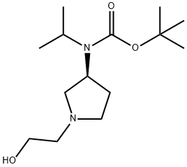 [(S)-1-(2-Hydroxy-ethyl)-pyrrolidin-3-yl]-isopropyl-carbamic acid tert-butyl ester Structure