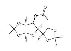 1,2,5,6-Di-O-isopropylidene-α-D-glucofuranosyl (+)-(R)-methanesulfinate结构式