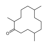 2,6,10-trimethylcyclododecanone structure