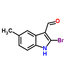 2-Bromo-5-methyl-1H-indole-3-carbaldehyde结构式