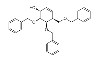 (1S,4S,5R,6R)-5,6-bis(benzyloxy)-4-((benzyloxy)methyl)cyclohex-2-en-1-ol Structure