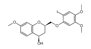 2-(2'-iodo-4',5'-dimethoxyphenoxymethyl)-7-methoxychroman-4-ol结构式