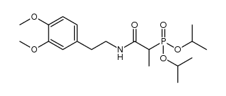 diisopropyl (1-((3,4-dimethoxyphenethyl)amino)-1-oxopropan-2-yl)phosphonate结构式