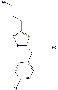 3-(3-(4-Chlorobenzyl)-1,2,4-oxadiazol-5-yl)propan-1-amine hydrochloride Structure