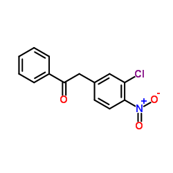 2-(3-Chloro-4-nitrophenyl)-1-phenylethanone结构式