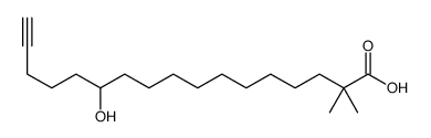 12-hydroxy-2,2-dimethyl-heptadec-16-ynoic acid结构式