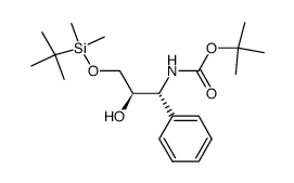 (2R,3R)-1-((tert-butyldimethylsilyl)oxy)-3-((tert-butoxycarbonyl)amino)-3-phenyl-2-propanol Structure