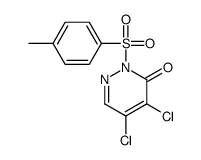 4,5-dichloro-2-(4-methylphenyl)sulfonylpyridazin-3-one结构式