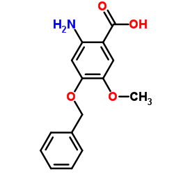 2-氨基-4-苄氧基-5-甲氧基苯甲酸结构式