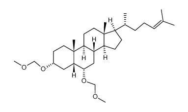 Δ24-3,6-dimethoxymethyl-3α,6α-dihydroxy-5β-cholestene结构式