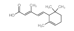 (2E,4E)-3-methyl-5-(2,6,6-trimethyl-1-cyclohex-2-enyl)penta-2,4-dienoic acid结构式