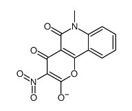 6-methyl-3-nitro-4,5-dioxopyrano[3,2-c]quinolin-2-olate结构式